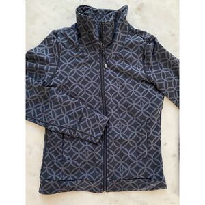 LULULEMON Be Present Full Zip Fitted sweatshirt Jacket Sashimi Star size 6 black